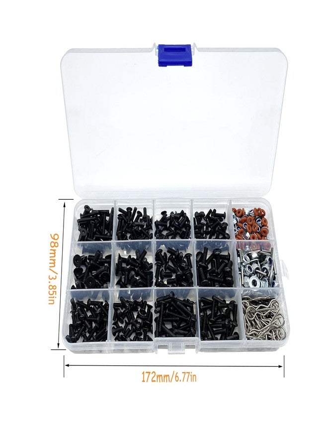 RC Lelut 520pcs Universal RC Screw Kit Screws Assortment Set, Hardware Fasteners for Traxxas Redcat Arrma Axial RC4WD HSP HPI SCX10 Losi 1/8 1/10 1/12 1/16 Scale RC Crawler Cars Trucks - Image 3